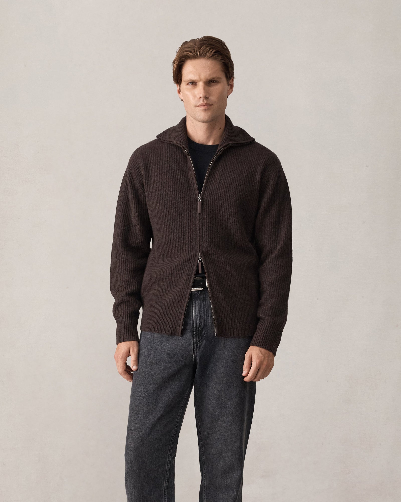Royal Cashmere Cardigan Umber