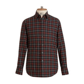 Ruby/Chocolate Tartan Brushed Cotton Shirt - New