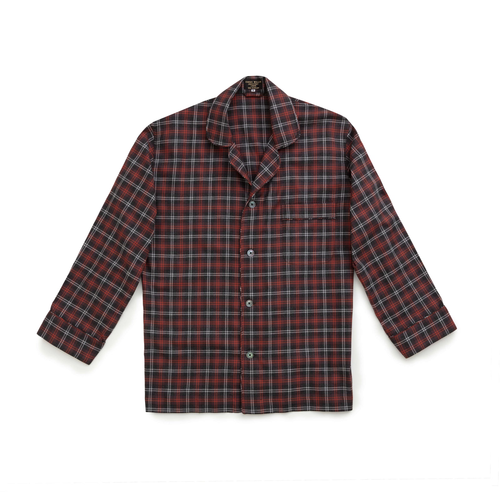 Ruby Chocolate Tartan Brushed Cotton Pyjama Set New