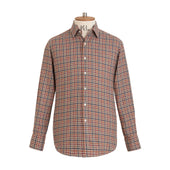 Blue Gingham Brushed Cotton Shirt New