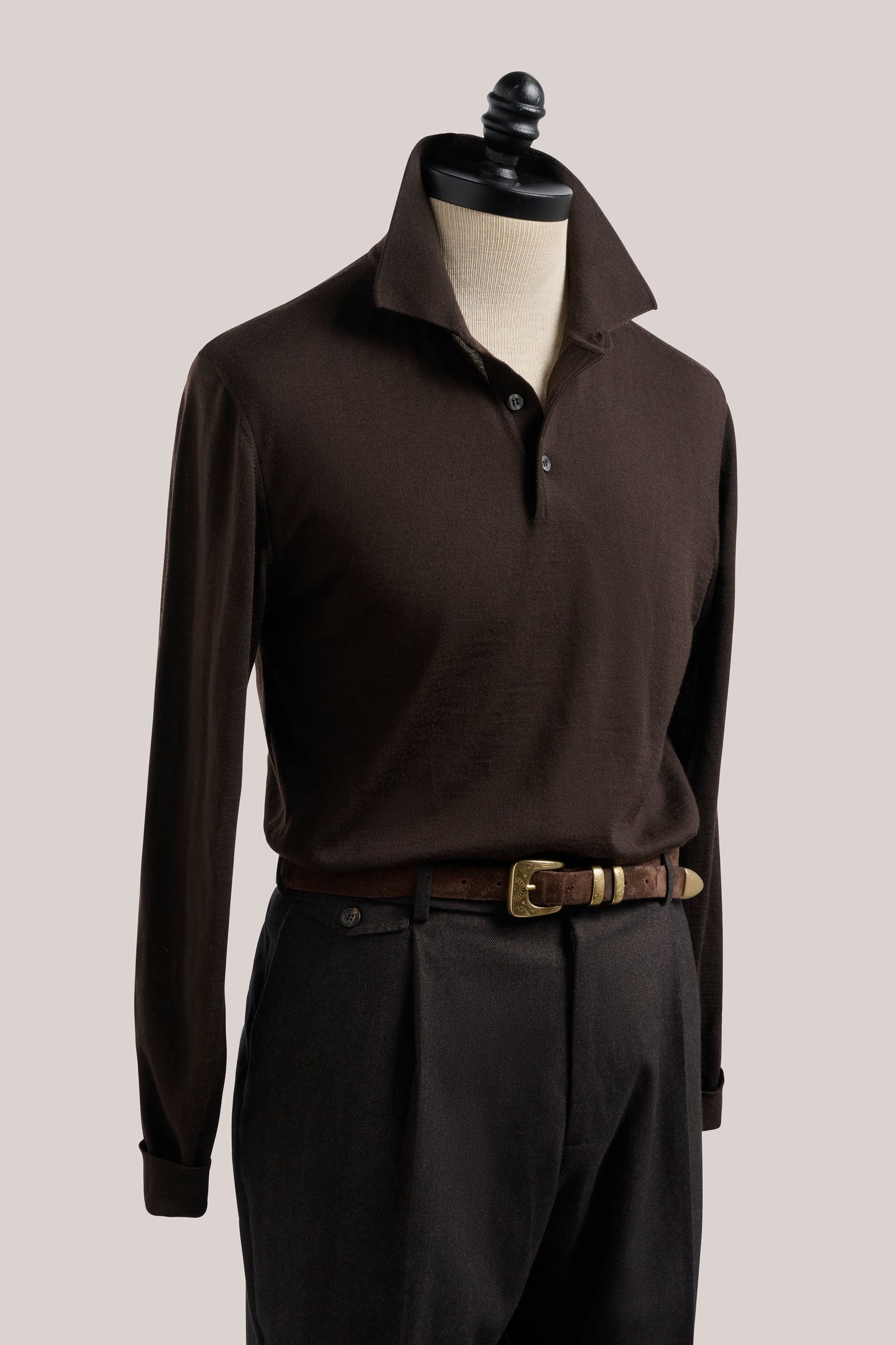 Rye Paperweight Merino Long Sleeve Polo