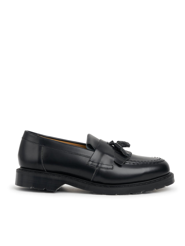 Solovair x Oliver Spencer Black Hi Shine Leather Tassel Loafer
