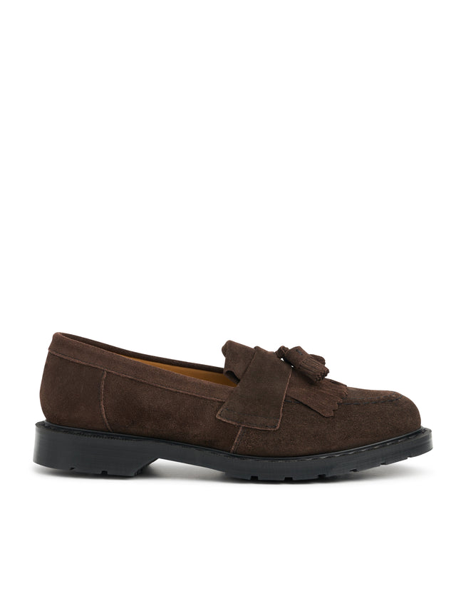 Solovair x Oliver Spencer Tassel Loafer Chocolate Suede