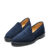 Navy Suede Penny Loafer
