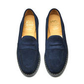 Navy Suede Penny Loafer