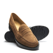 Tan Suede Penny Loafer