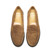 Tan Suede Penny Loafer