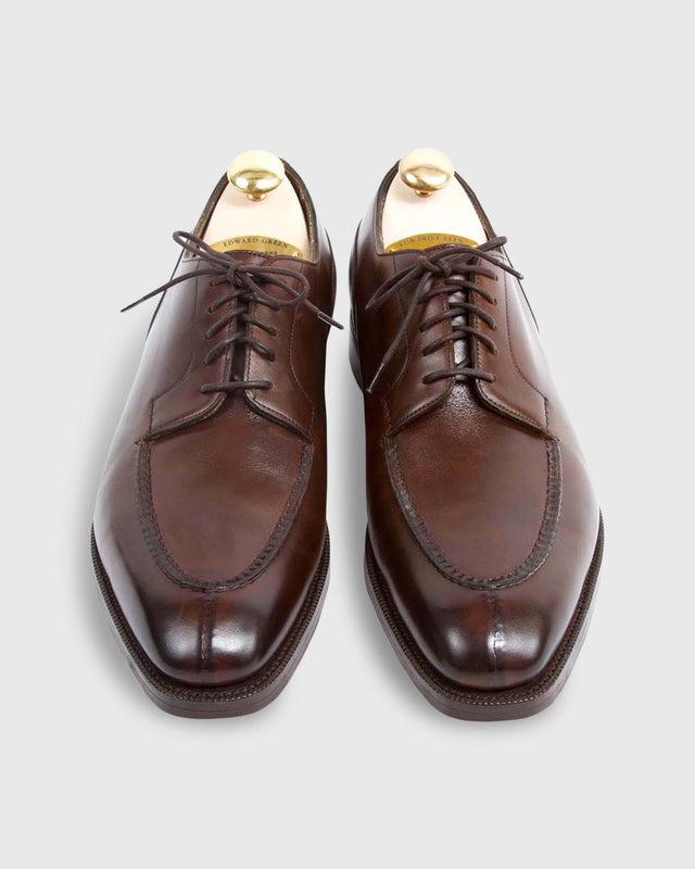 Dover Split Toe Derby Shoe In Dark Oak Antique Calfskin