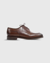 Dover Split Toe Derby Shoe In Dark Oak Antique Calfskin
