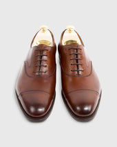 Chelsea Cap Toe Oxford Shoe In Dark Oak Antique Calfskin