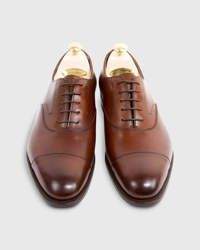 Chelsea Cap Toe Oxford Shoe In Dark Oak Antique Calfskin