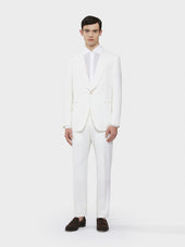 Pantalone In Lana Bianco