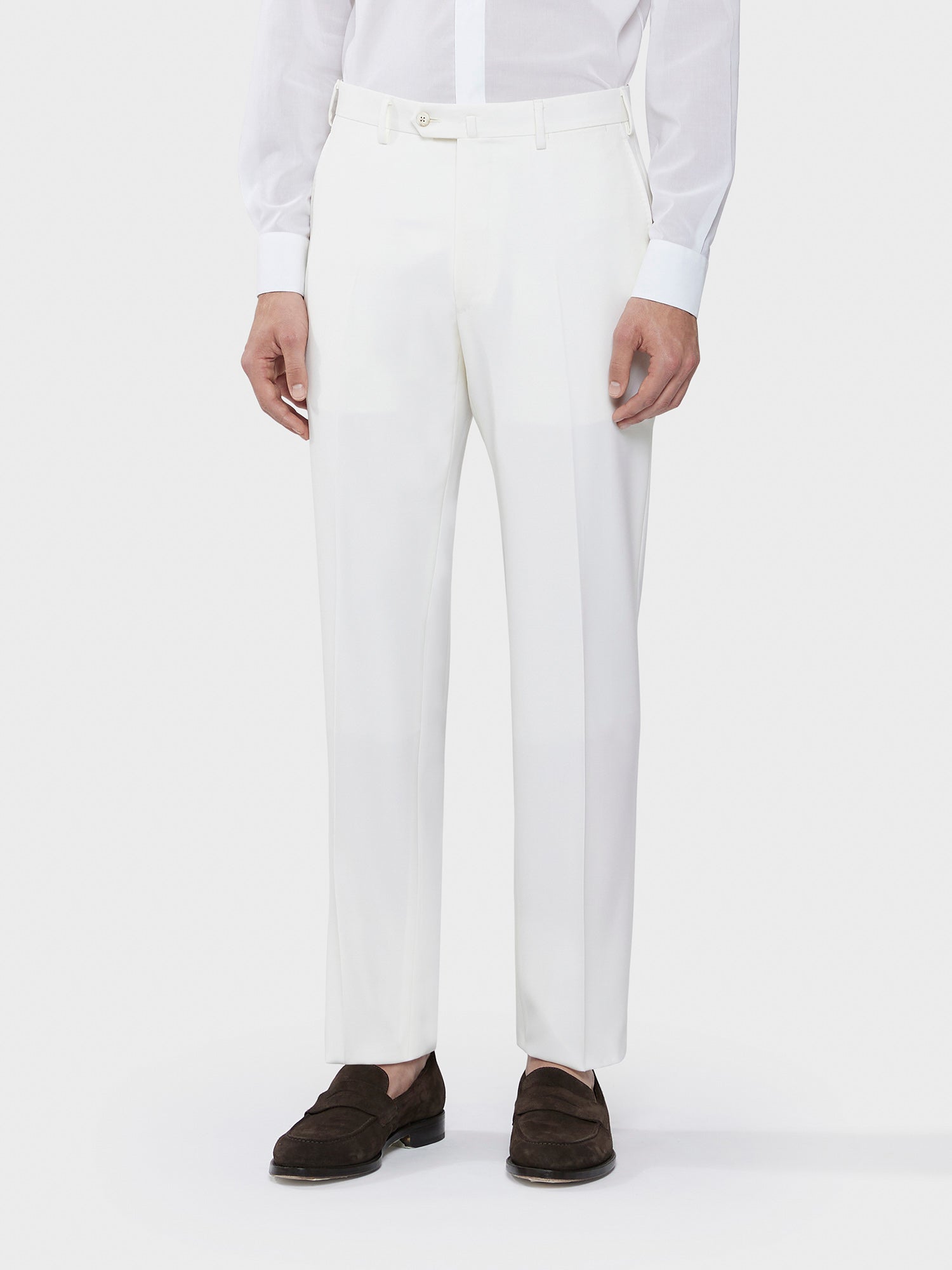 Pantalone In Lana Bianco
