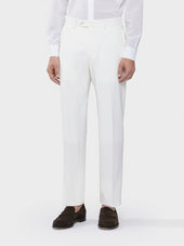 Pantalone in lana bianco