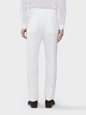 Pantalone In Lana Bianco