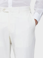 Pantalone In Lana Bianco