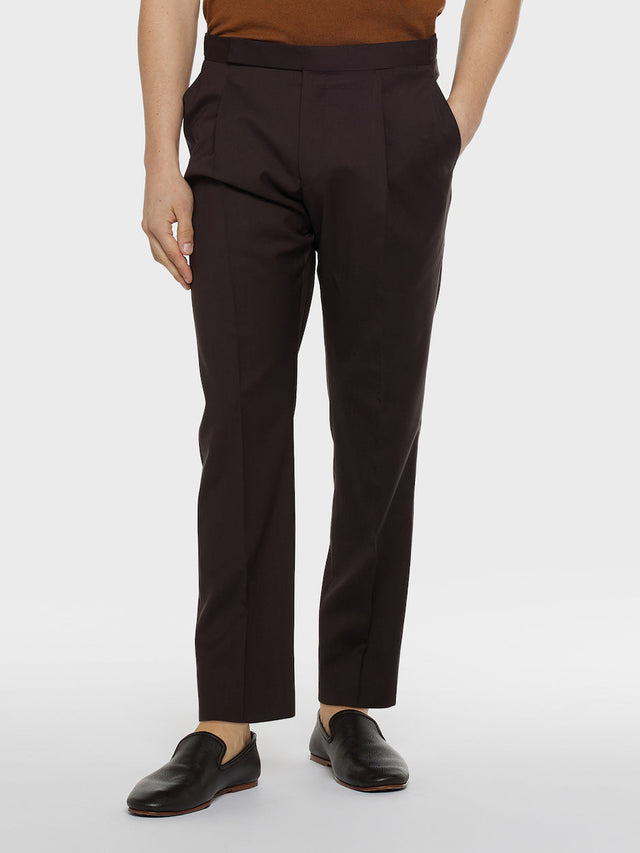Pantalone Rigoletto in lana zeelander marrone