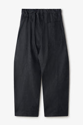 Box Pleat Trouser Denim - Raw Black