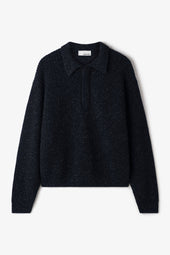 Polo Knit - Speckled Charcoal