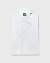 French Cuff Bib Front Tuxedo Shirt In Pique Poplin