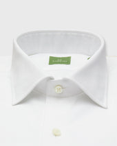 French Cuff Bib Front Tuxedo Shirt In Pique Poplin