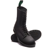 Black Greasy Grain 11 Eye Derby Boot