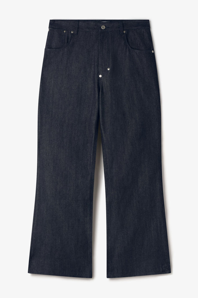 Straight Rivet Trouser Denim - Raw Indigo