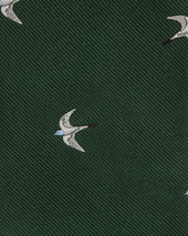 Silk Club Tie In White Sky Swallow