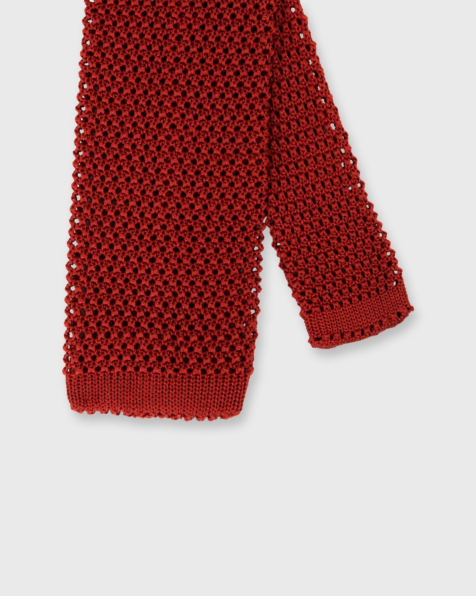 Silk Knit Tie In Cinnamon