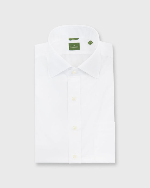 Slim Fit Spread Collar Dress Shirt In Poplin