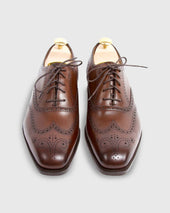 Inverness Wingtip Oxford Shoe In Dark Oak Antique Calfskin