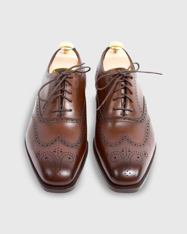 Inverness Wingtip Oxford Shoe In Dark Oak Antique Calfskin
