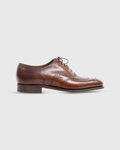 Inverness Wingtip Oxford Shoe In Dark Oak Antique Calfskin
