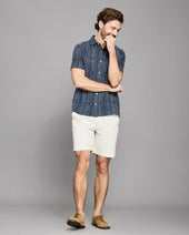 Short Sleeve Geo Stitch Embroidered Treme Shirt