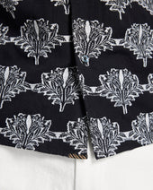 Short Sleeve Botanical Jacquard Camp Shirt