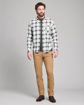 Hemp Cotton Dobby Plaid John T Shirt