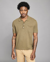 Cotton Linen Sweater Polo