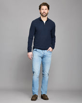 Fine Gauge Textured Half Zip