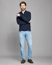 Fine Gauge Textured Half Zip
