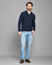 Fine Gauge Textured Half Zip