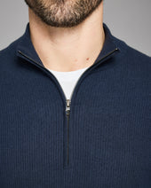 Fine Gauge Textured Half Zip