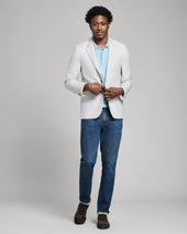 Textured Plaid Silk Wool Walton Jacket
