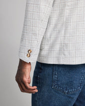 Textured Plaid Silk Wool Walton Jacket