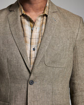 Micro Houndstooth Linen Archie Jacket