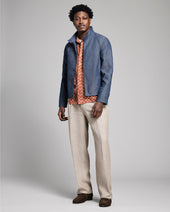 Waxed Denim Harrington Jacket