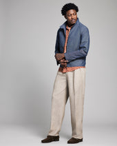 Waxed Denim Harrington Jacket