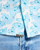 Short Sleeve Textured Painted Floral Treme Shirt