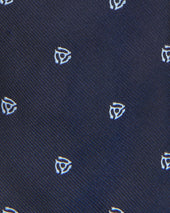 Silk Woven Club Tie In Sky 45 Turntable Adapter