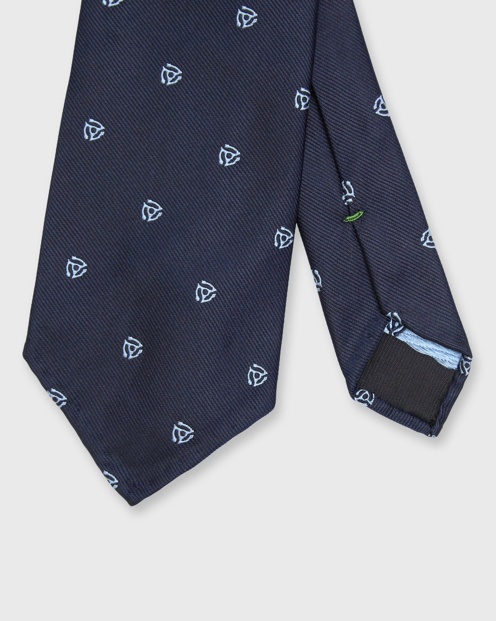 Silk Woven Club Tie In Sky 45 Turntable Adapter