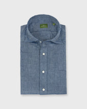 Spread Collar Sport Shirt In Poplin